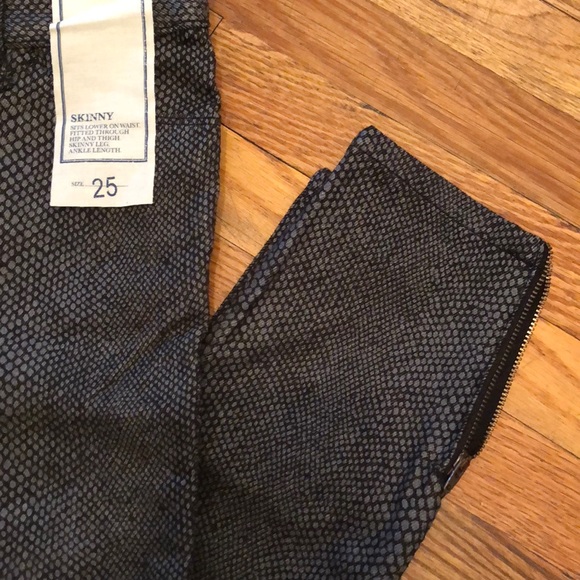 Banana Republic skinny snake print jeans, size 25 - Picture 2 of 2